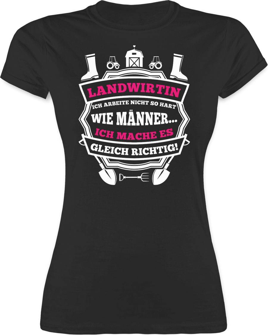 Shirtracer Landwirtin Ich mache es gleich richtig: T-Shirt Turnbeutel Shirtracer