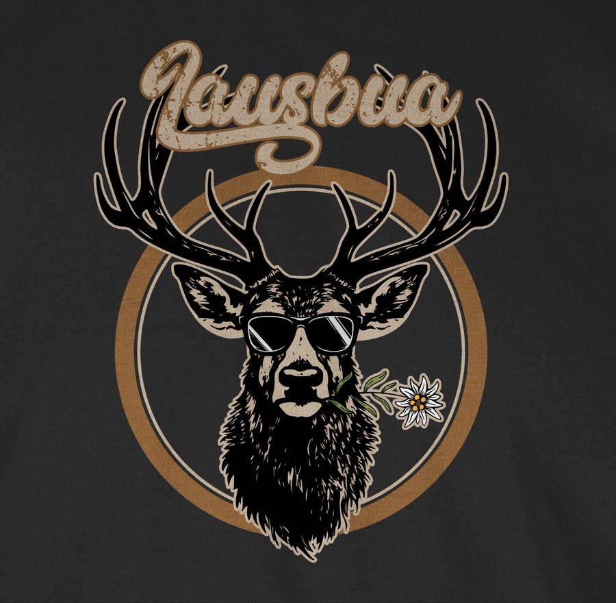 Shirtracer Lausbua Hirsch Hirschgeweih Lausbub Shirts & Mehr Shirtracer