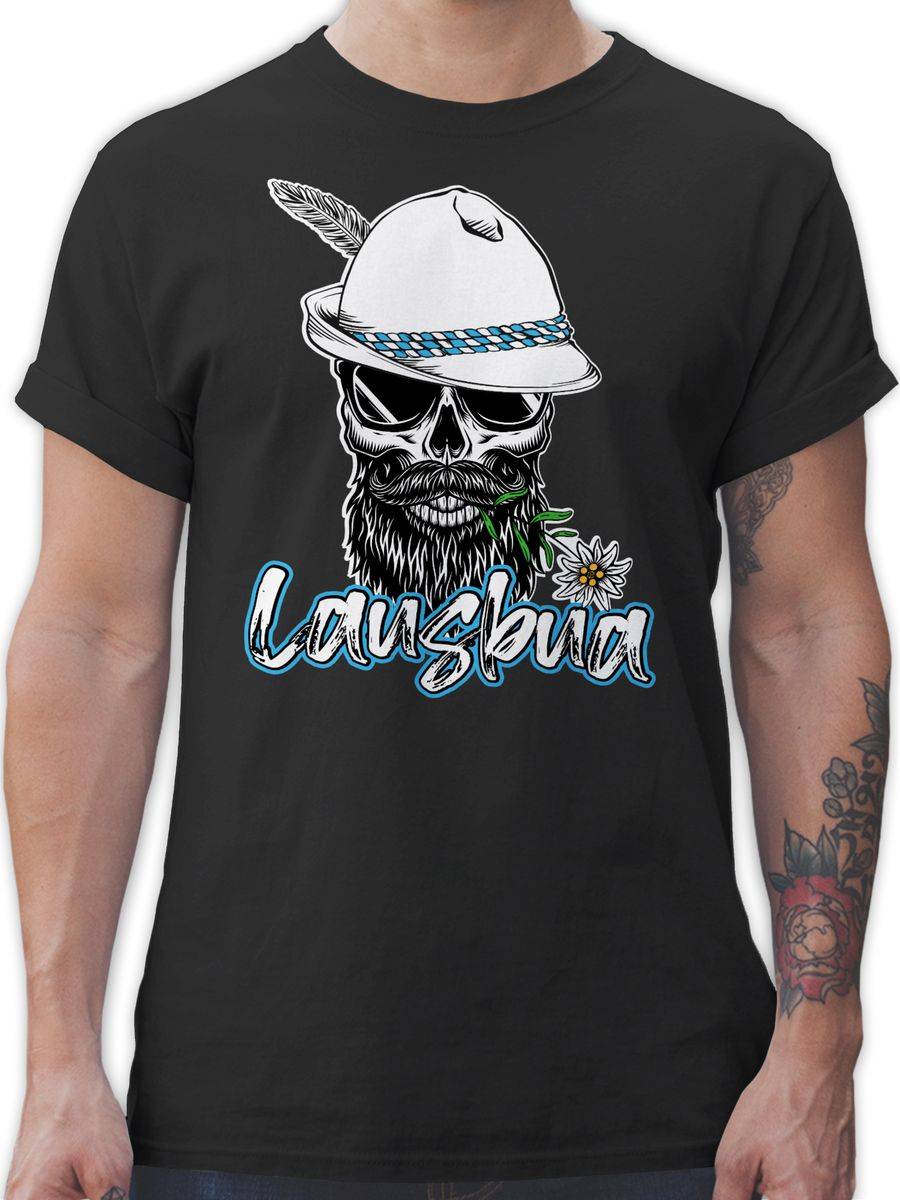 Shirtracer Lausbua Totenkopf Skull Bayrisch Lausbub Schlingel: Tshirt Gym Bag Shirtracer