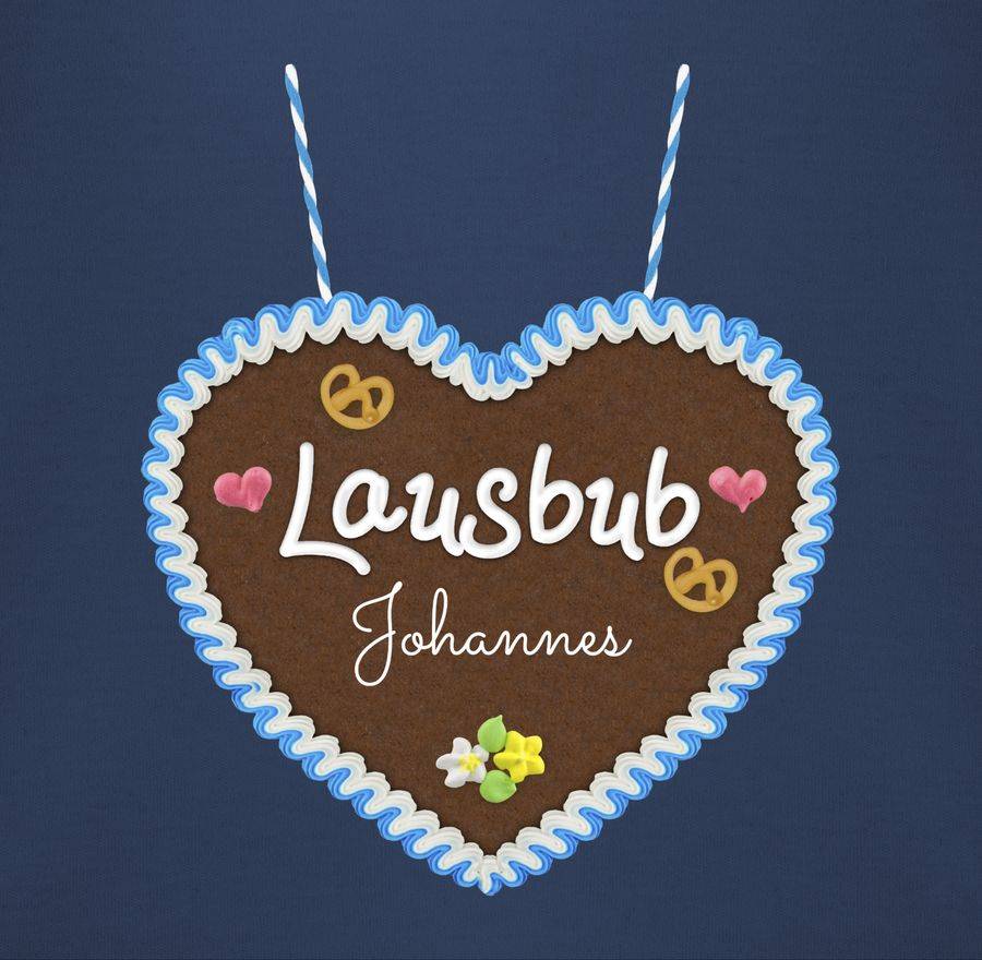 Shirtracer Lausbub - Lebkuchenherz Und Dein Name: T-Shirt Rucksack Shirtracer