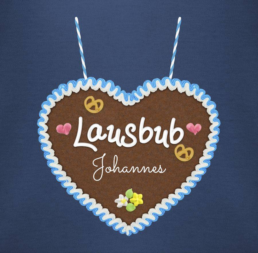 Shirtracer Lausbub - Lebkuchenherz Und Dein Name: T-Shirt Rucksack Shirtracer