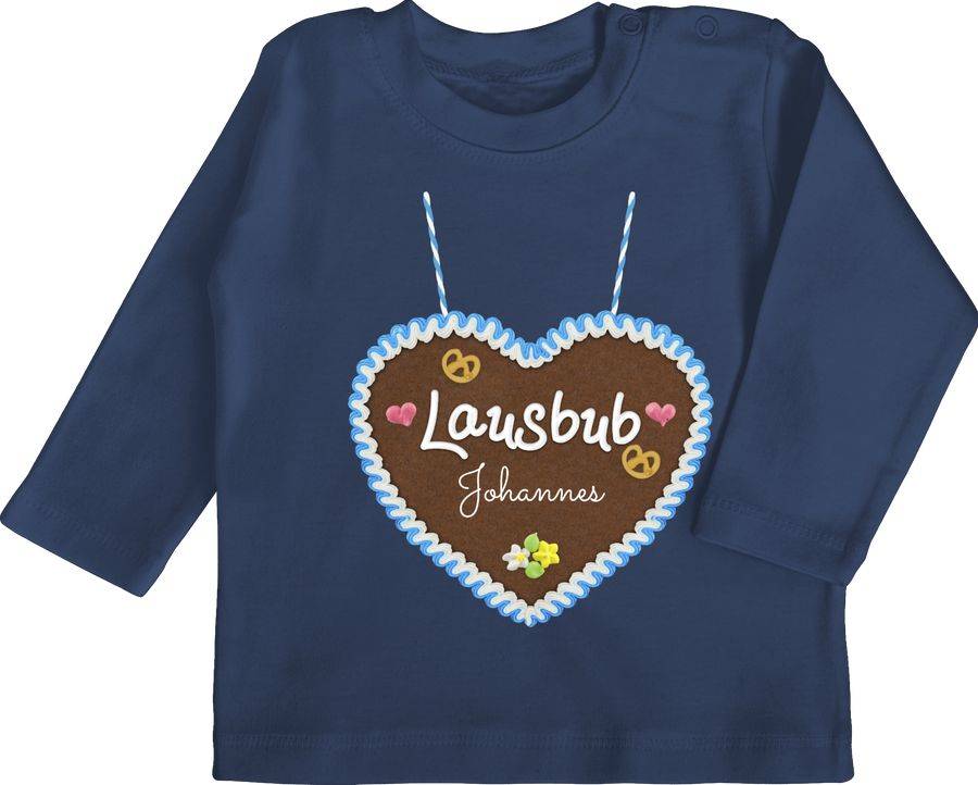 Shirtracer Lausbub - Lebkuchenherz und Dein Name: T-Shirt Rucksack Shirtracer