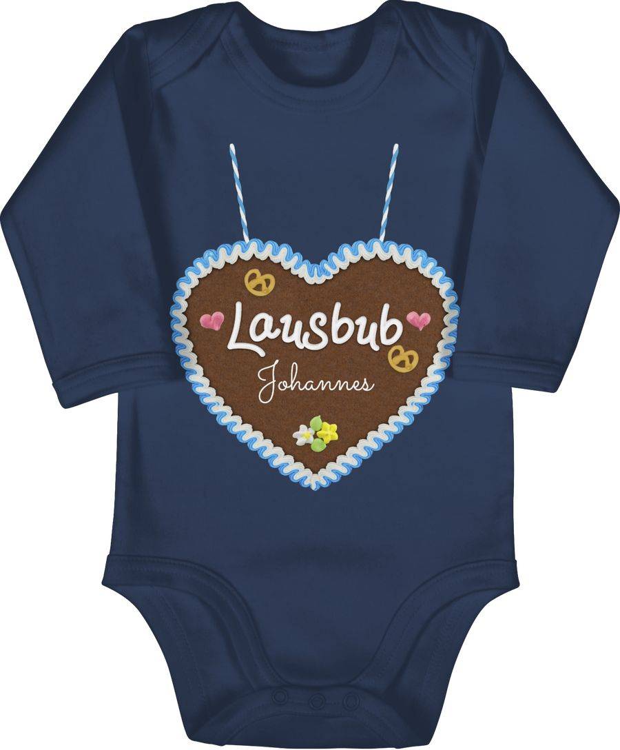 Shirtracer Lausbub - Lebkuchenherz und Dein Name: T-Shirt Rucksack Shirtracer