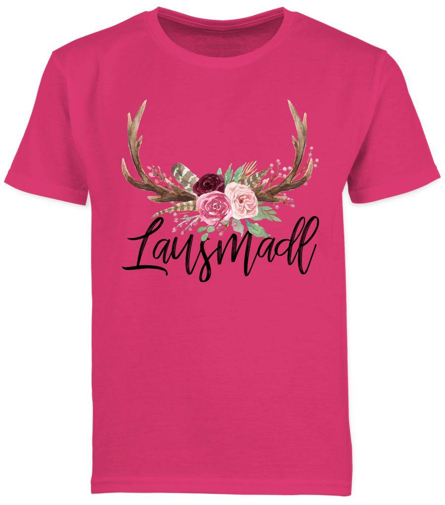 Shirtracer Lausmadl Geweih - schwarzer Aufdruck: Tshirt Rucksack Shirtracer