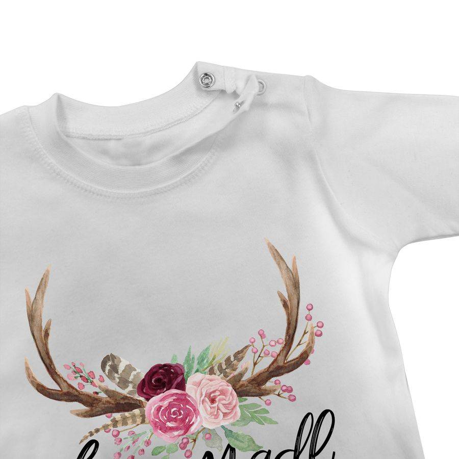 Shirtracer Lausmadl Geweih - Schwarzer Aufdruck: Tshirt Rucksack Shirtracer