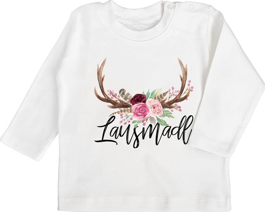 Shirtracer Lausmadl Geweih - schwarzer Aufdruck: Tshirt Rucksack Shirtracer