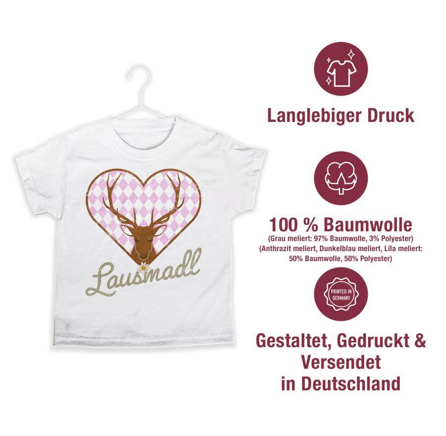 Shirtracer Lausmadl Hirsch Vintage Shirts & Mehr Shirtracer