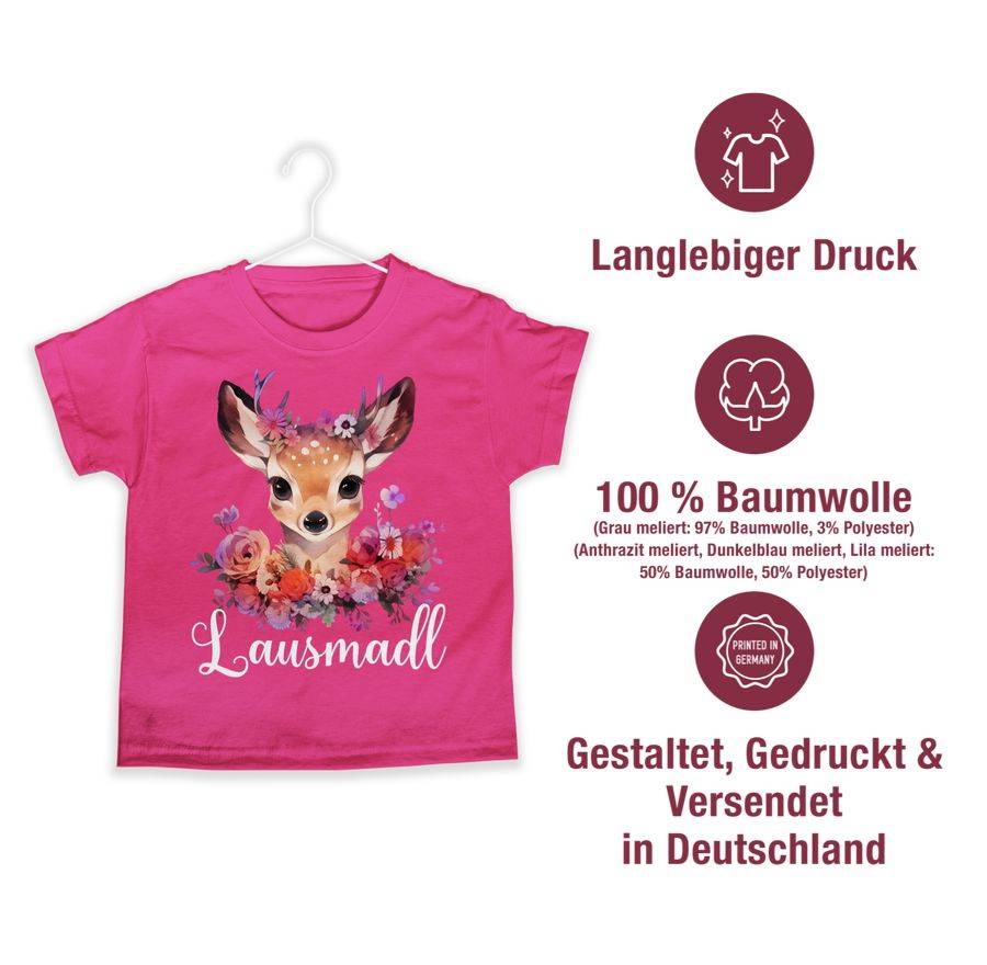 Shirtracer Lausmadl Lausmadel Lausdrindl Lausmädchen: T-Shirt Turnbeutel Shirtracer