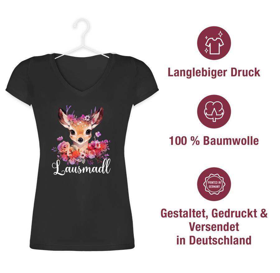 Shirtracer Lausmadl Lausmadel Lausdrindl Lausmädchen: T-Shirt Turnbeutel Shirtracer