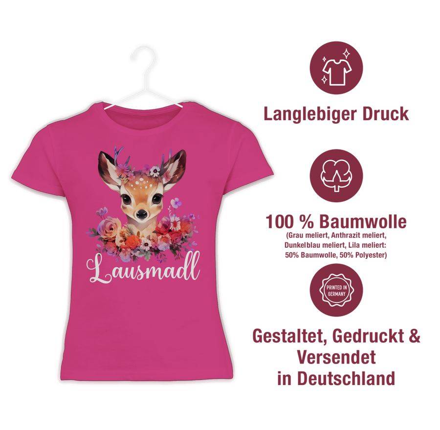 Shirtracer Lausmadl Lausmadel Lausdrindl Lausmädchen: T-Shirt Turnbeutel Shirtracer