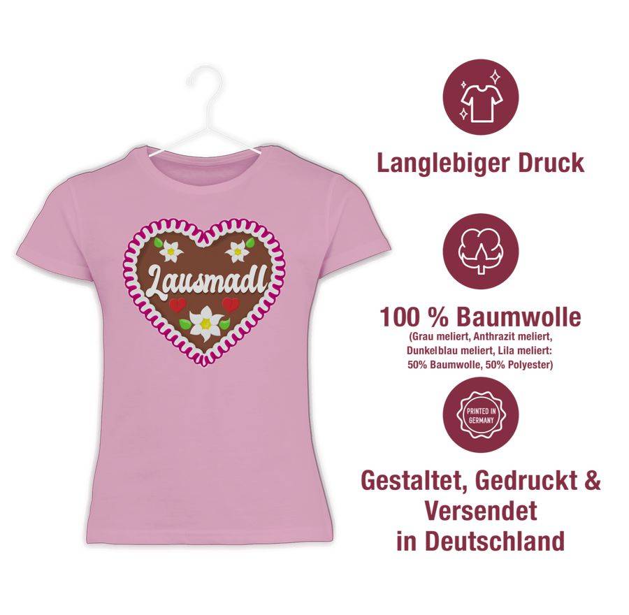 Shirtracer Lausmadl Lebkuchenherz: Tshirt Turnbeutel Shirtracer