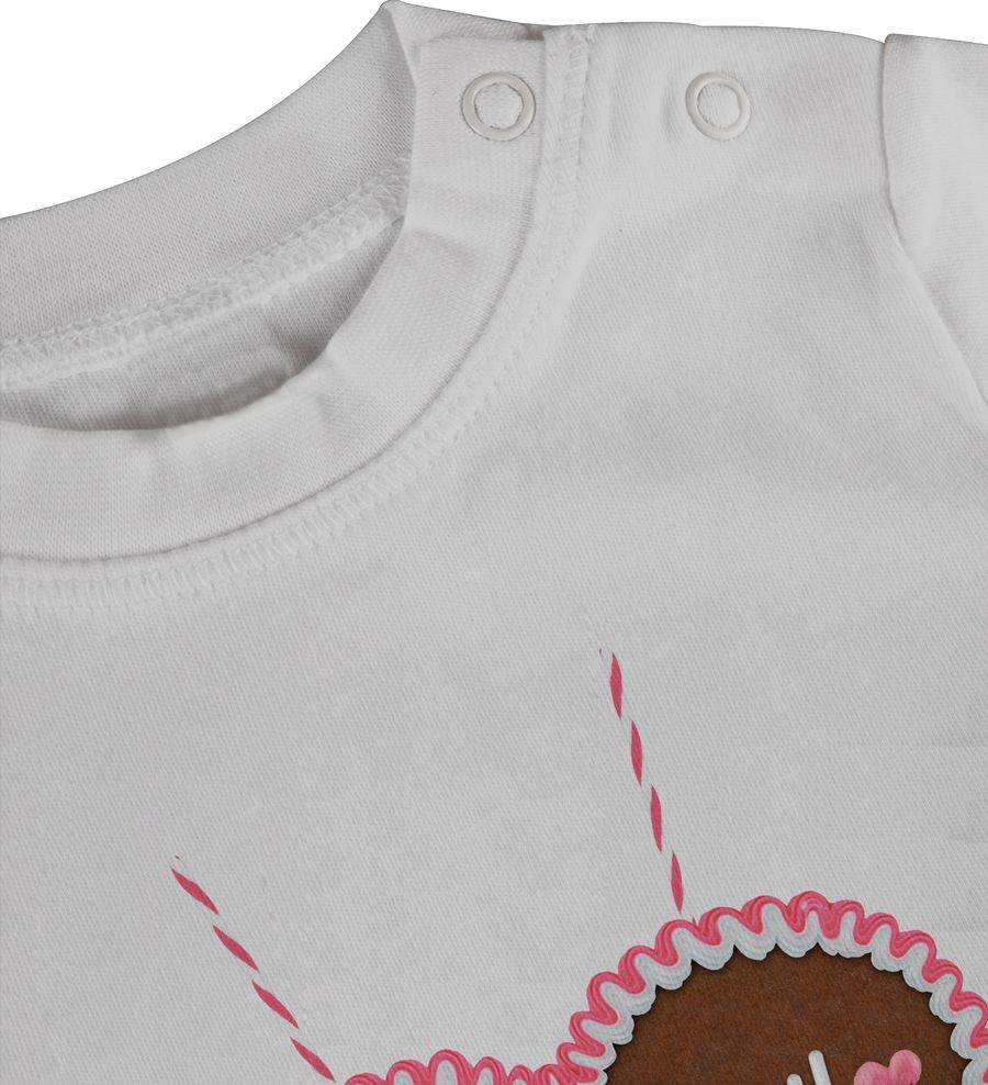 Shirtracer Lausmadl - Lebkuchenherz Und Dein Name - Herzen Blümchen: Tshirt Turnbeutel Shirtracer