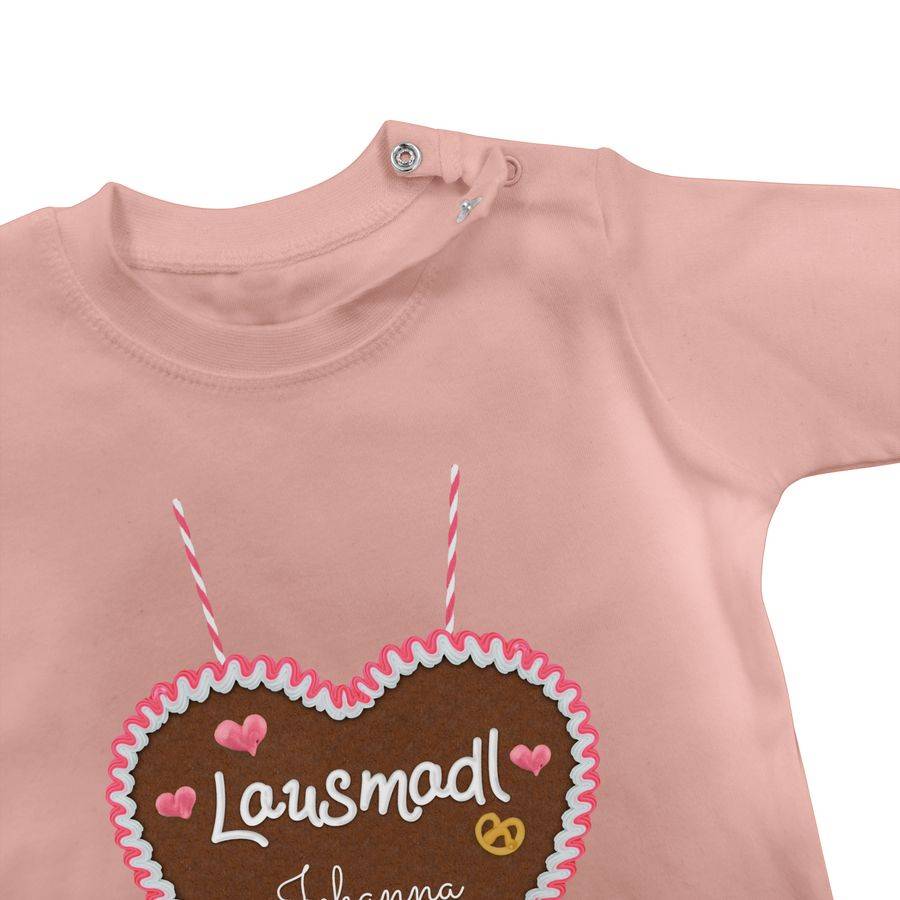 Shirtracer Lausmadl - Lebkuchenherz Und Dein Name - Herzen Blümchen: Tshirt Turnbeutel Shirtracer