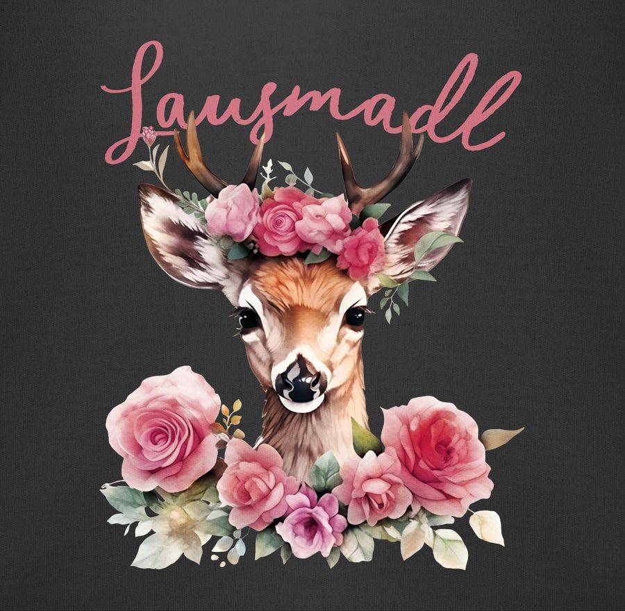 Shirtracer Lausmadl Reh Geweih - Lausemädchen Freches Mädchen Lausmädchen Lousy Girl Shir Shirtracer