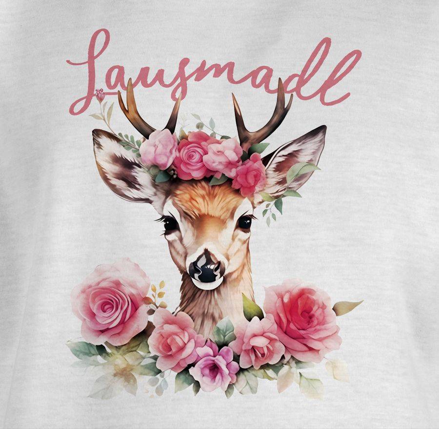 Shirtracer Lausmadl Reh Geweih - Lausemädchen Freches Mädchen Lausmädchen Lousy Girl Shir Shirtracer