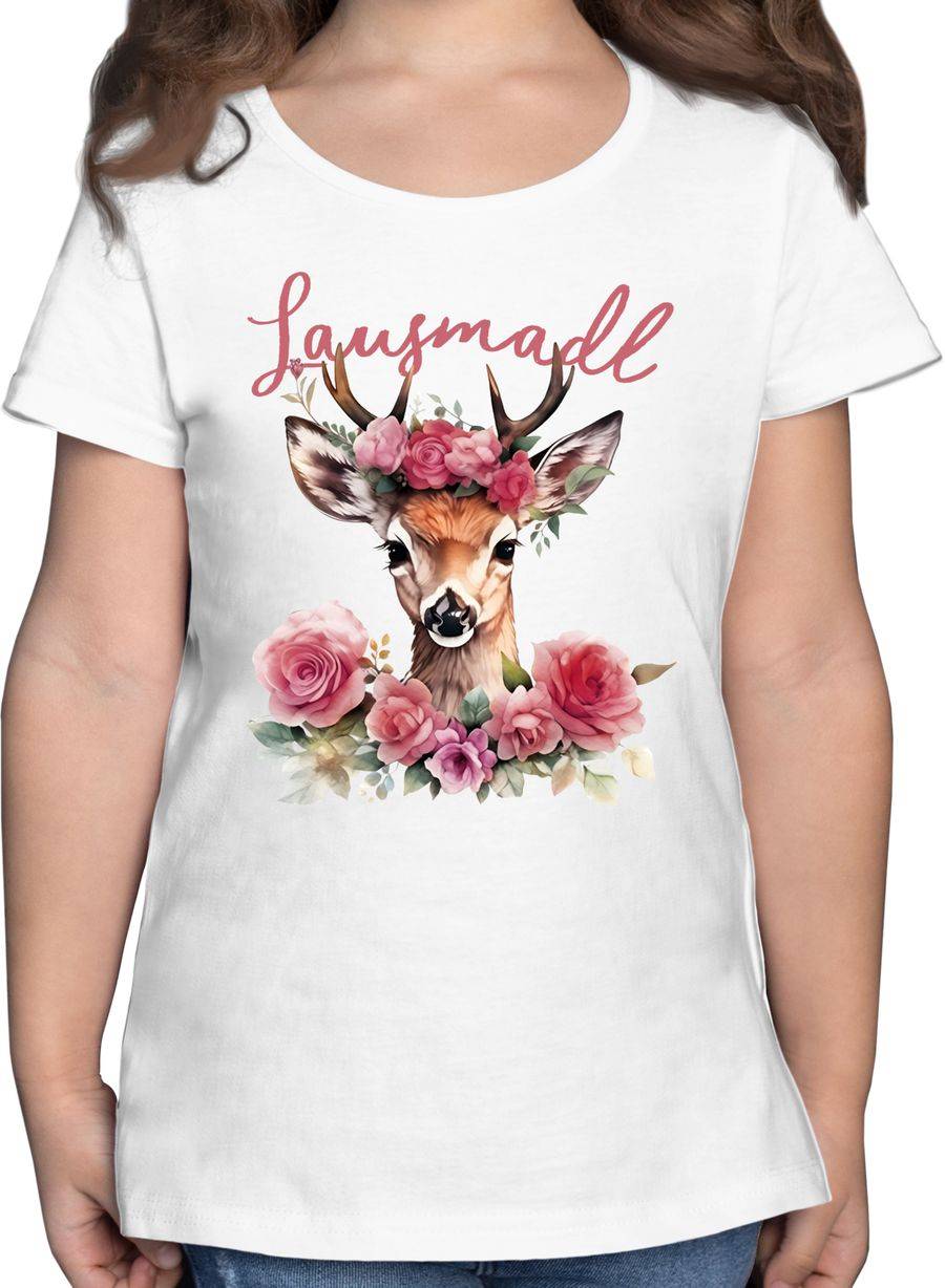 Shirtracer Lausmadl Reh Geweih - Lausemädchen Freches Mädchen Lausmädchen Lousy Girl Shir Shirtracer