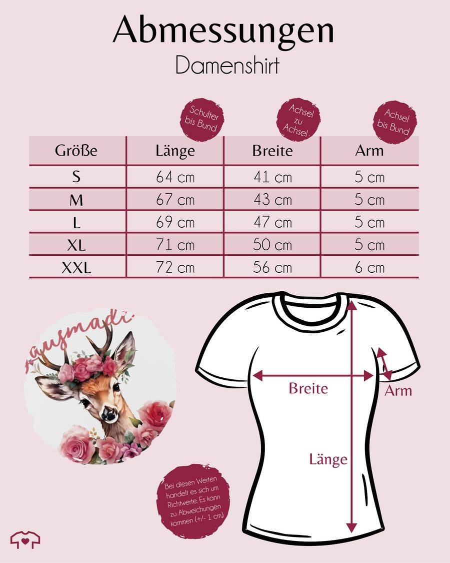 Shirtracer Lausmadl Reh Geweih - Lausemädchen Freches Mädchen Lausmädchen Lousy Girl Shir Shirtracer