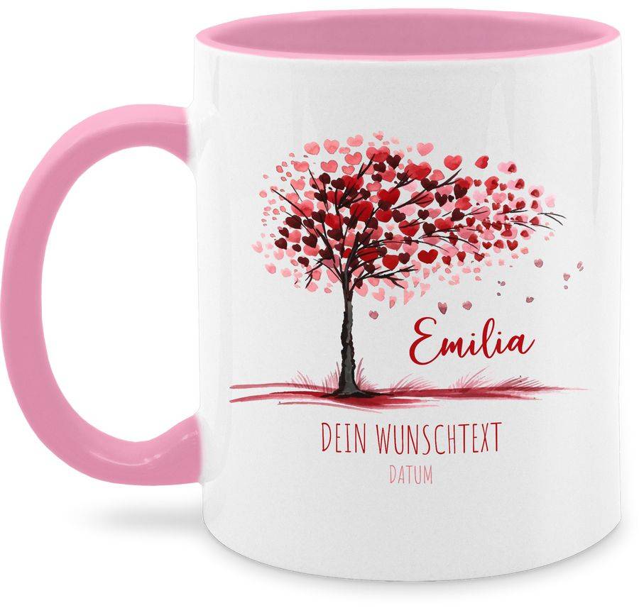 Shirtracer Lebensbaum - Geburt Geschenk Taufe Taufgeschenk Kommunion Geburtsdatum Konfirmat Shirtracer