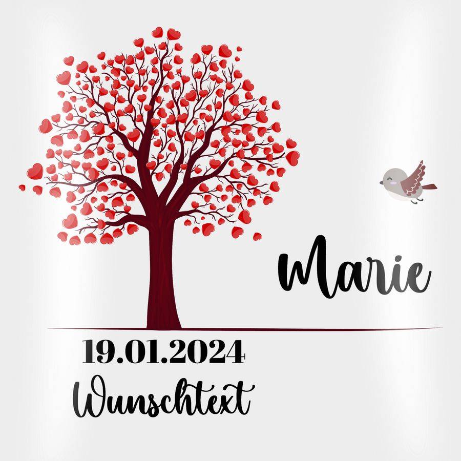 Shirtracer Lebensbaum Taufe Geburt Kommunion Datum Geschenk Shirts & Mehr Shirtracer