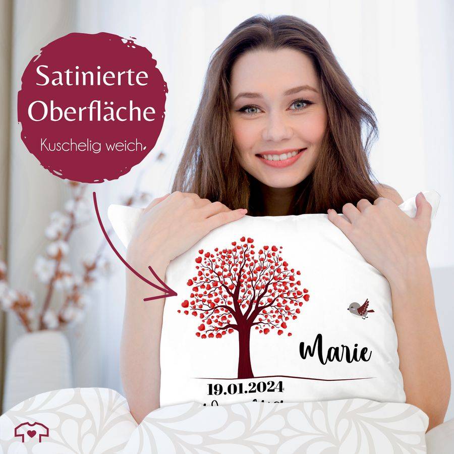 Shirtracer Lebensbaum Taufe Geburt Kommunion Datum Geschenk Shirts & Mehr Shirtracer