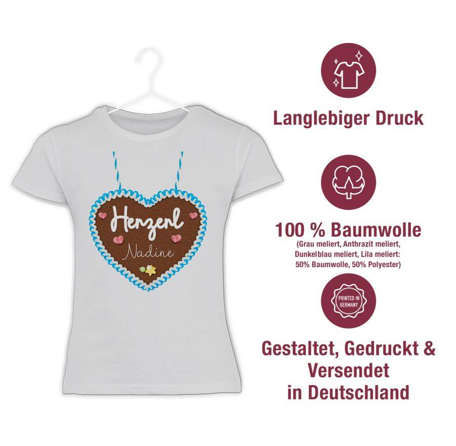Shirtracer Lebkuchen Herzerl - Print Hellblau Shirts & Mehr Shirtracer