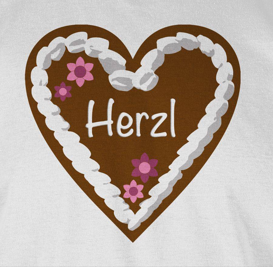 Shirtracer Lebkuchenherz Herzl: T-Shirt Turnbeutel Shirtracer