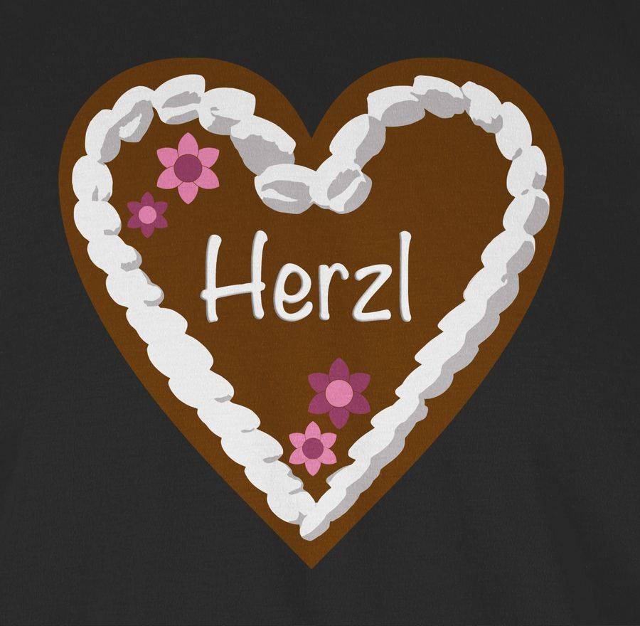 Shirtracer Lebkuchenherz Herzl: T-Shirt Turnbeutel Shirtracer