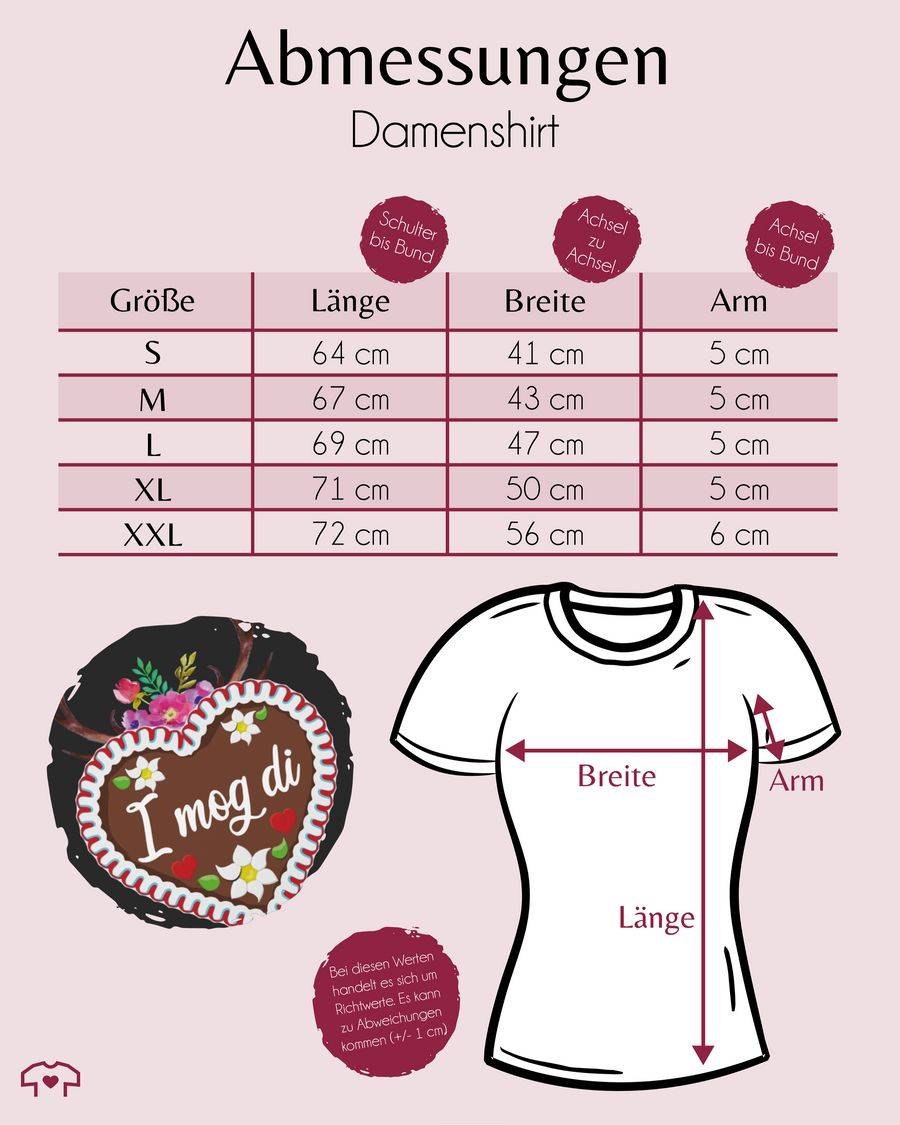Shirtracer Lebkuchenherz I Mog Di Mit Geweih Und Blumen Shirts & Mehr Shirtracer
