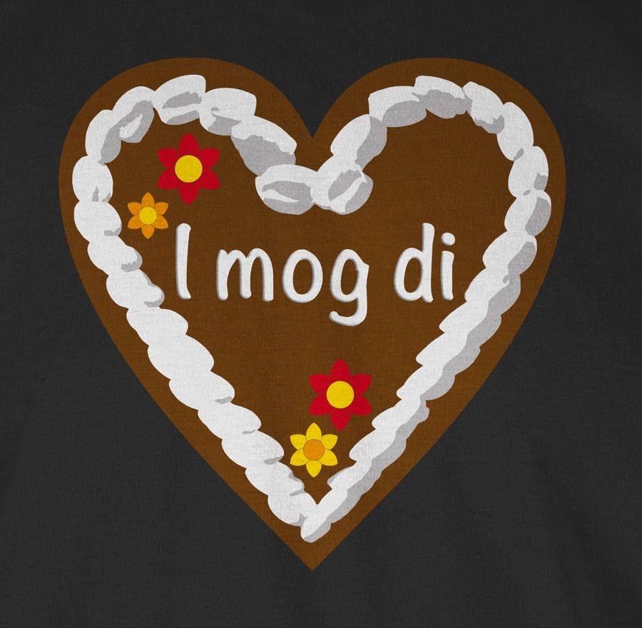 Shirtracer Lebkuchenherz I Mog Di: T-Shirt Gym Bag Shirtracer