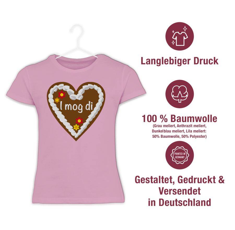 Shirtracer Lebkuchenherz I Mog Di: T-Shirt Gym Bag Shirtracer