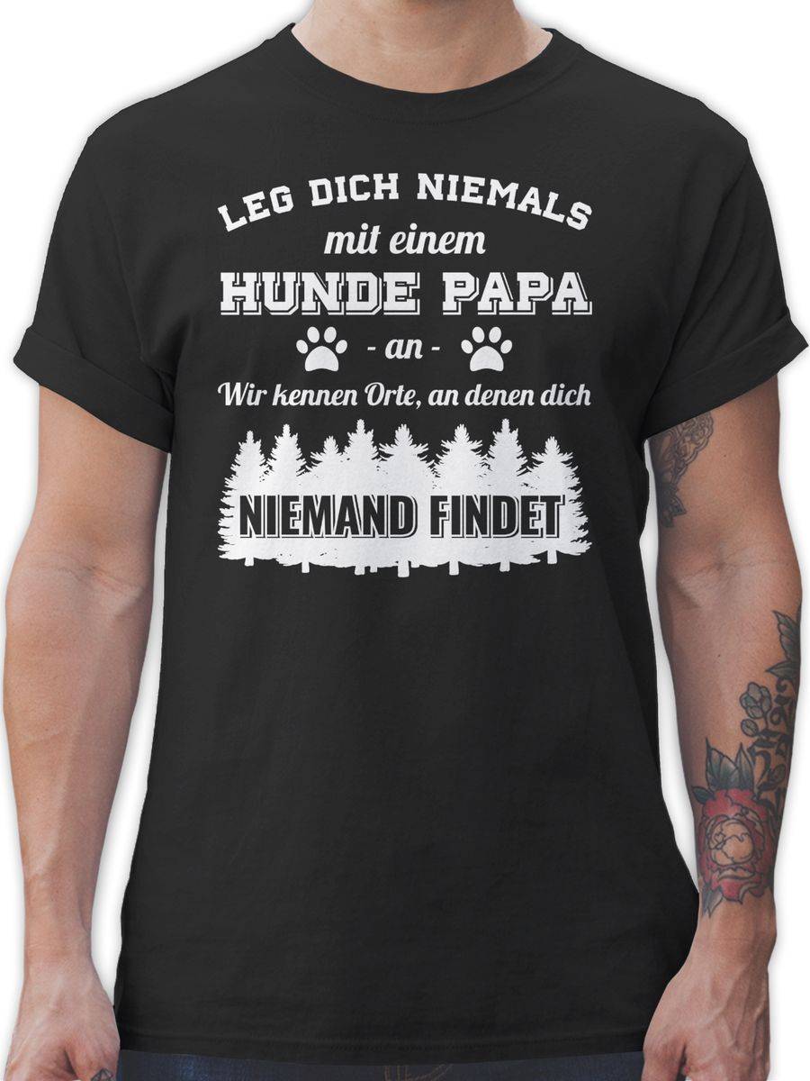 Shirtracer Leg dich niemals mit einem Hunde Papa an: Tshirt Gym Bag Shirtracer