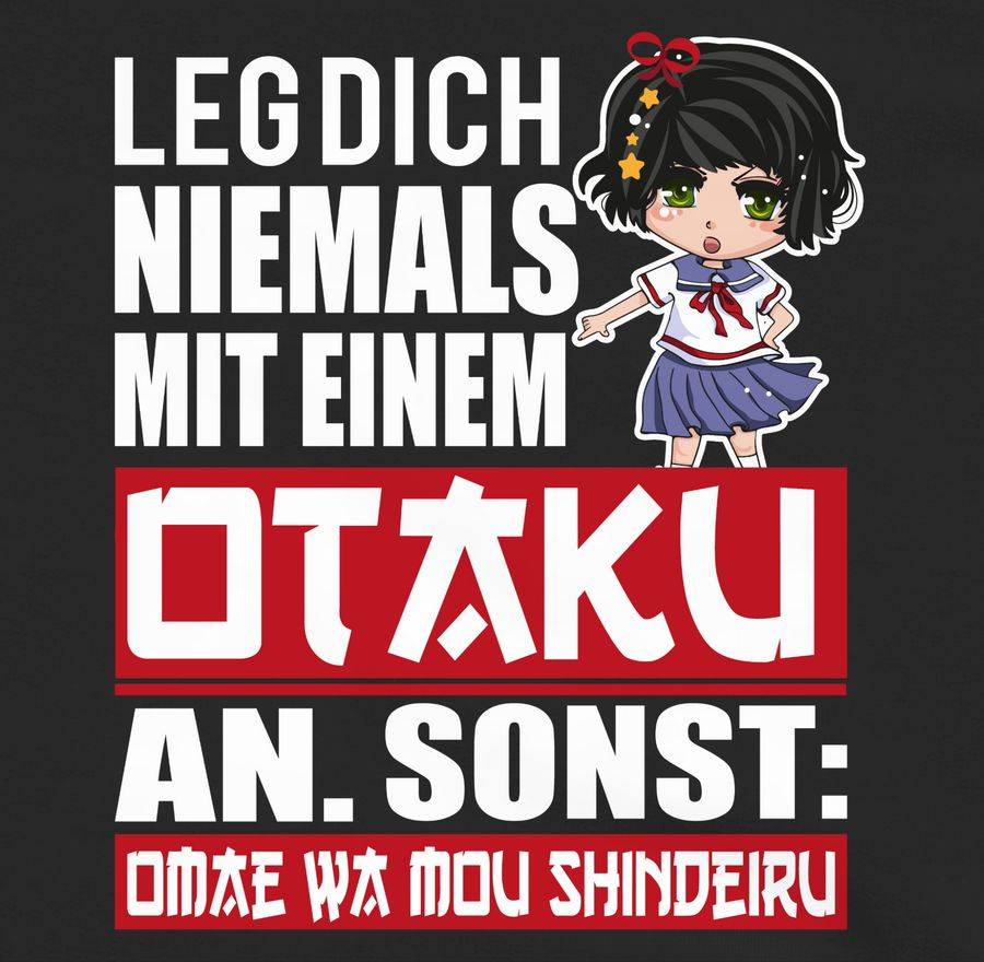 Shirtracer Leg Dich Niemals Mit Einem Otaku An - Weiß/rot: T-Shirt Gym Bag Shirtracer