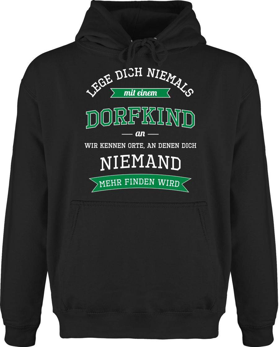 Shirtracer Lege dich niemals mit einem Dorfkind an: T-Shirt Turnbeutel Shirtracer