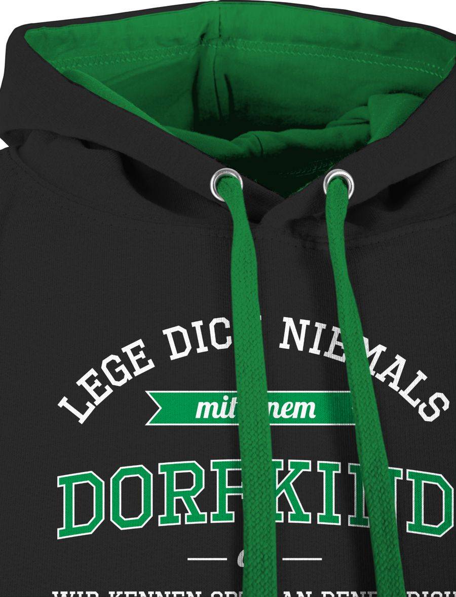 Shirtracer Lege Dich Niemals Mit Einem Dorfkind An: T-Shirt Turnbeutel Shirtracer