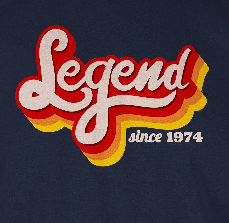 Shirtracer Legend Since 1974 Retro Fünfzig Shirts & Mehr Shirtracer