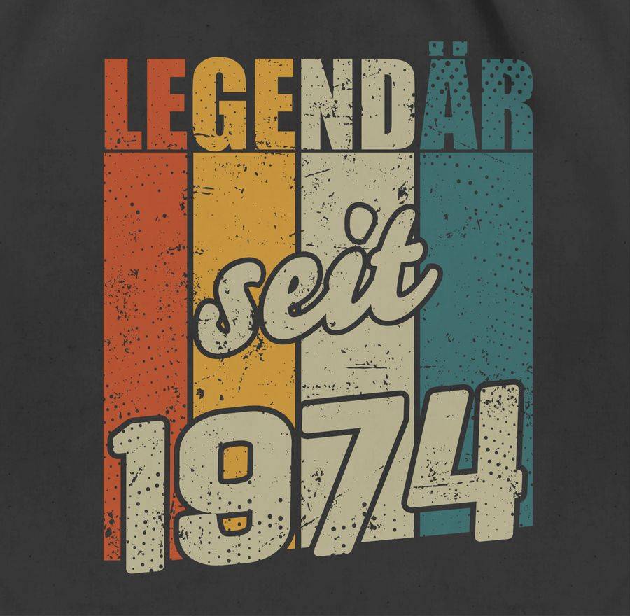 Shirtracer Legendär Seit 1974: Tshirt Turnbeutel Shirtracer