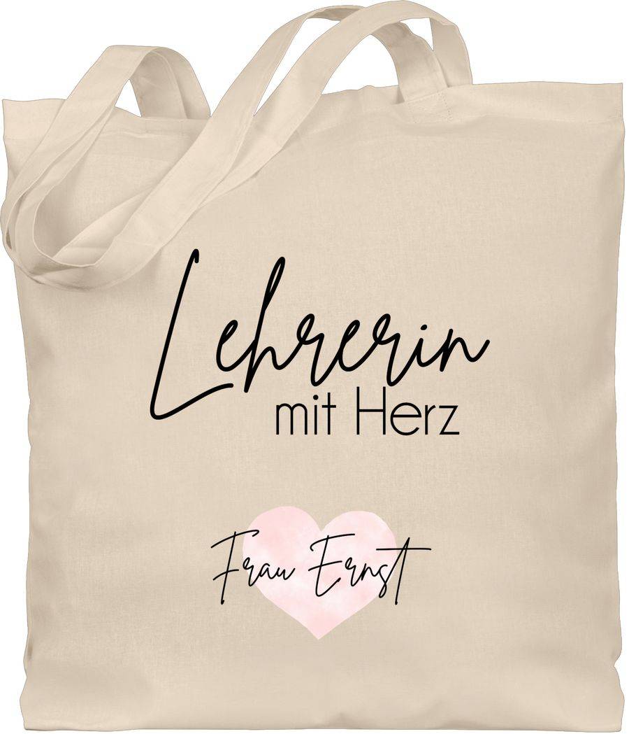 Shirtracer Lehrerin mit Herz mit Name Geschenk Lehrerin Abschied Dankeschön Geschenke Lehrerin Abschiedsgeschenk Lehrerin Shirtracer
