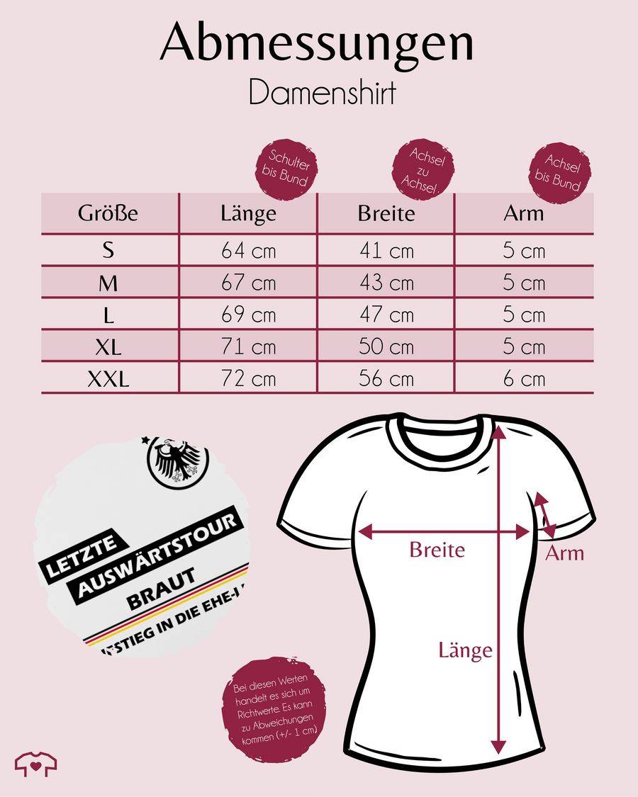 Shirtracer Letzte Auswärtstour Braut Shirts & Mehr Shirtracer