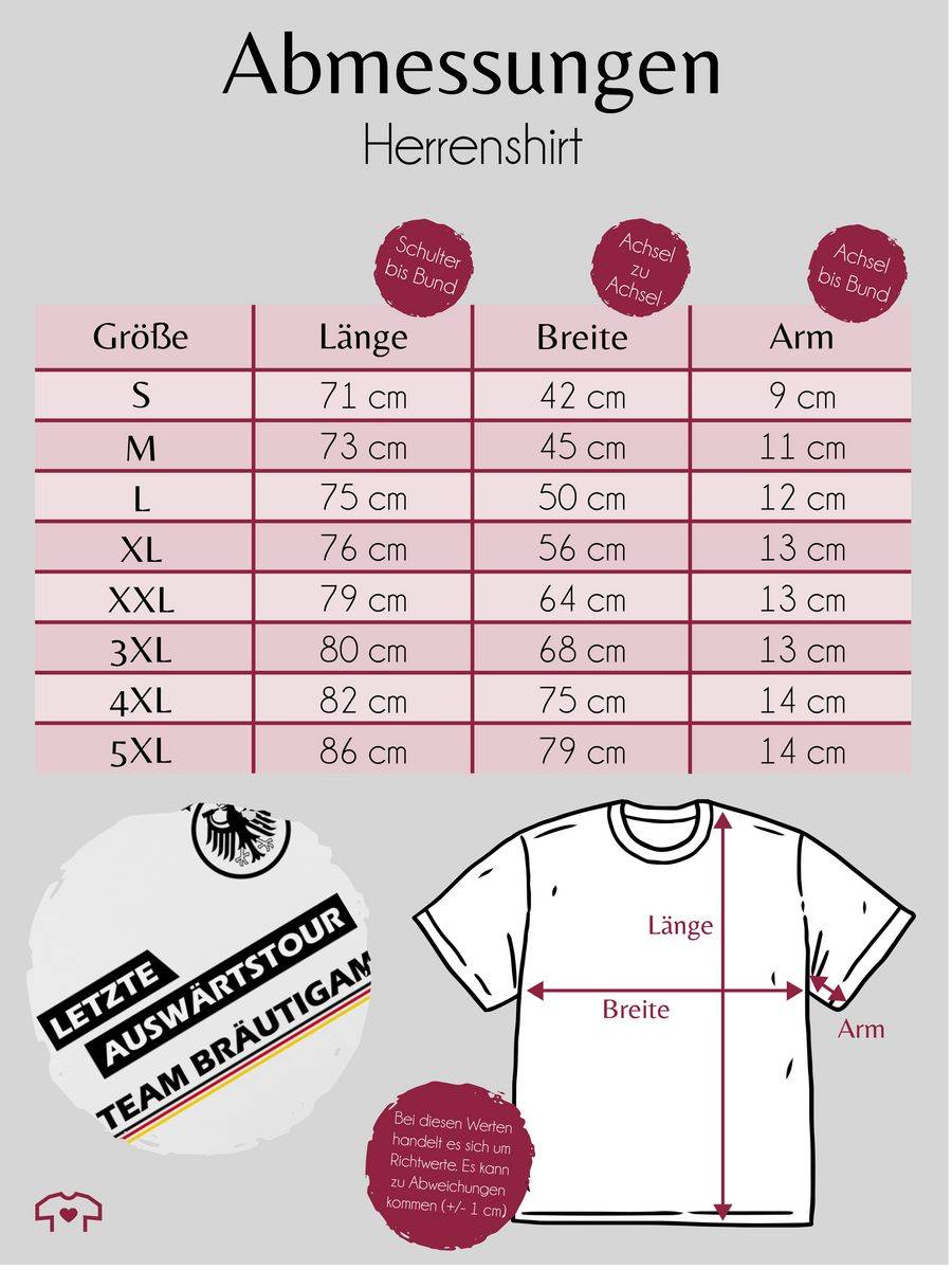 Shirtracer Letzte Auswärtstour Team Bräutigam: T-Shirt Gym Bag Shirtracer