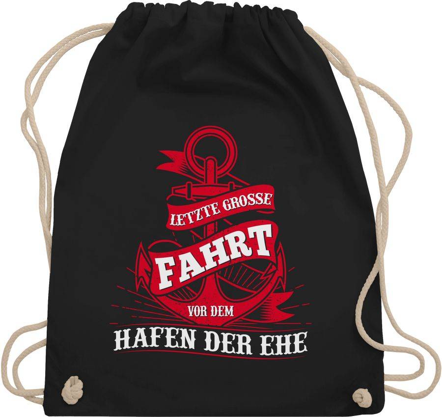 Shirtracer Letzte große Fahrt vor dem Hafen der Ehe: T-Shirt Gym Bag Shirtracer