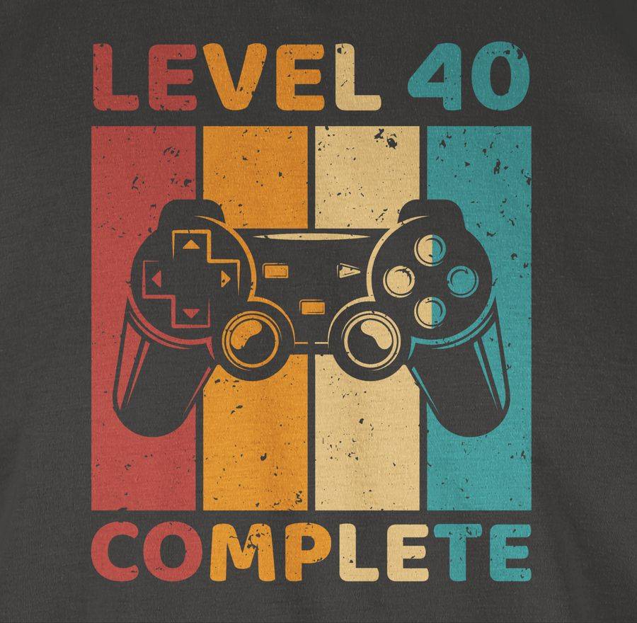 Shirtracer Level 40 Complete - Vierzig Freigeschalten Unlocked Completed - Zocker Gamer: Ts Shirtracer