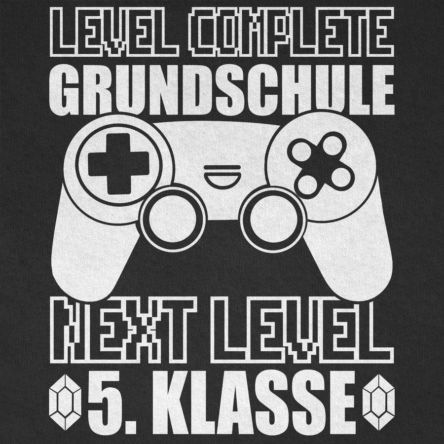 Shirtracer Level Complete - Grundschule Next Level 5. Klasse - Weiß: T-Shirt Gym Bag Shirtracer