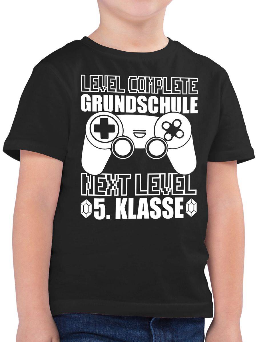 Shirtracer Level complete - Grundschule Next Level 5. Klasse - weiß: T-Shirt Gym Bag Shirtracer