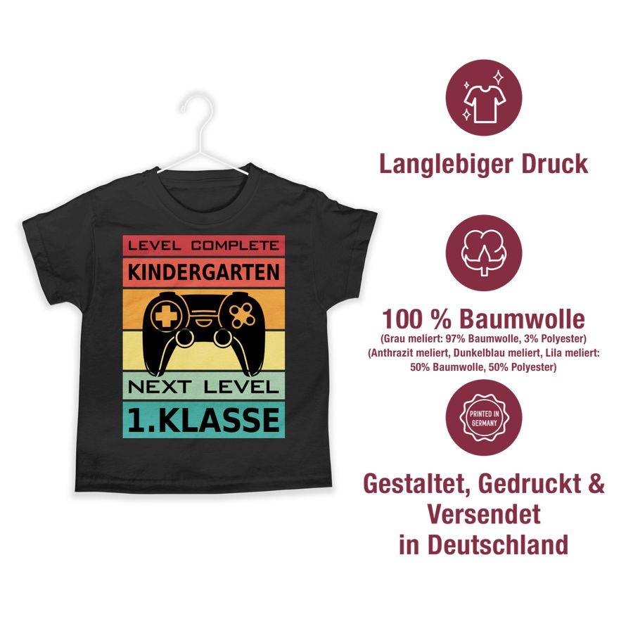 Shirtracer Level Complete Kindergarten - Next Level 1. Klasse: T-Shirt Gym Bag Shirtracer