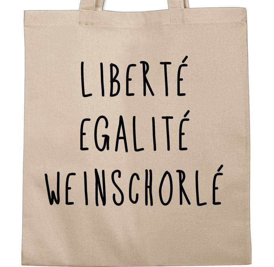 Shirtracer Liberte Egalite Weinschorle Schwarz: T-Shirt Rucksack Shirtracer