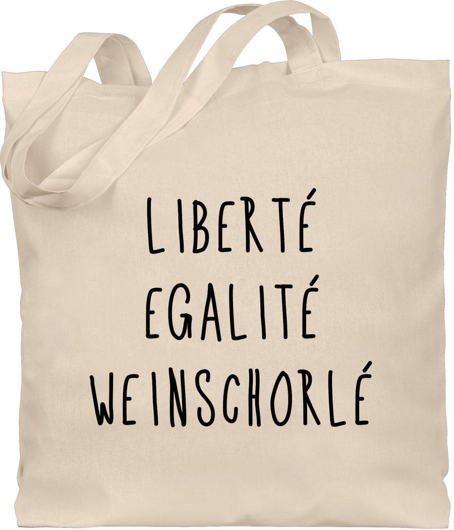 Shirtracer Liberte Egalite Weinschorle schwarz: T-Shirt Rucksack Shirtracer