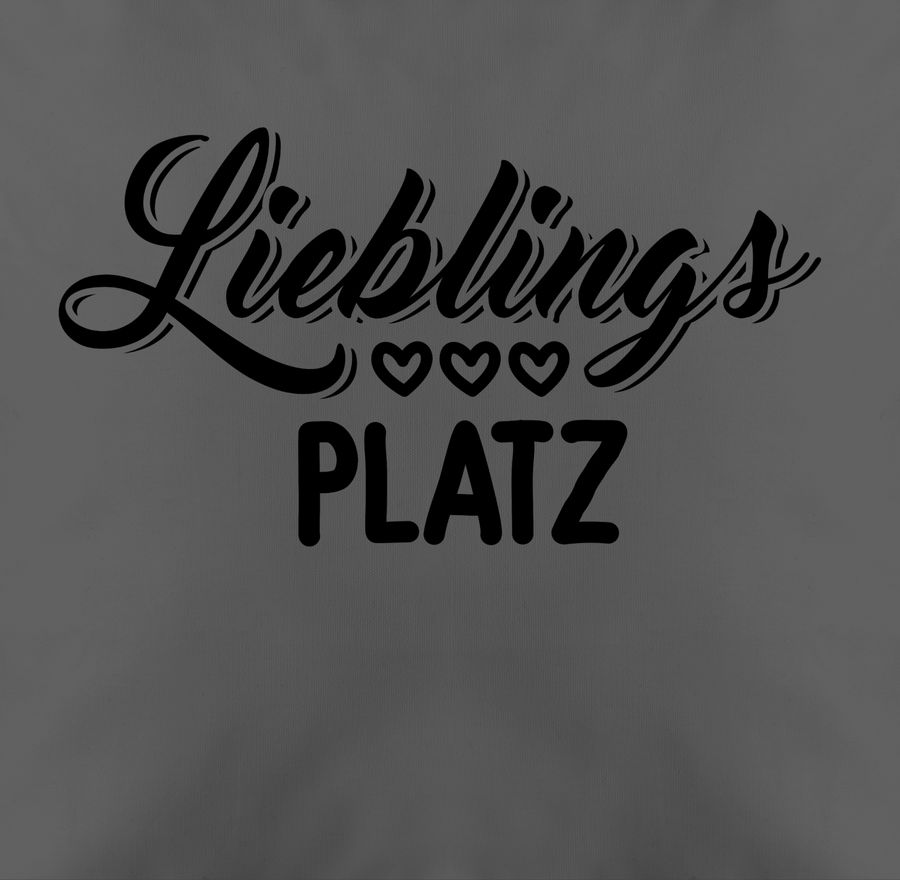 Shirtracer Lieblingsplatz - Schwarz: T-Shirt Turnbeutel Shirtracer