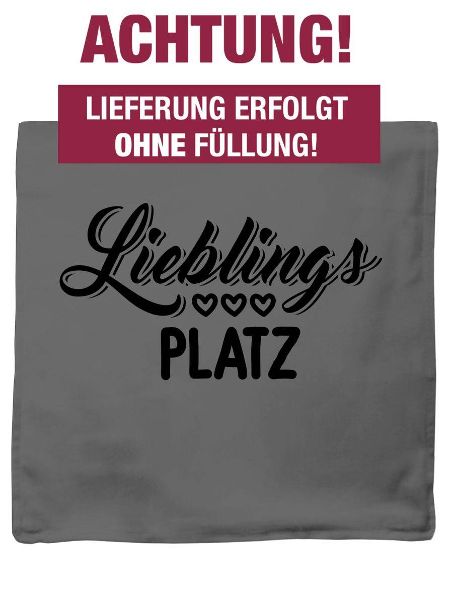 Shirtracer Lieblingsplatz - Schwarz: T-Shirt Turnbeutel Shirtracer