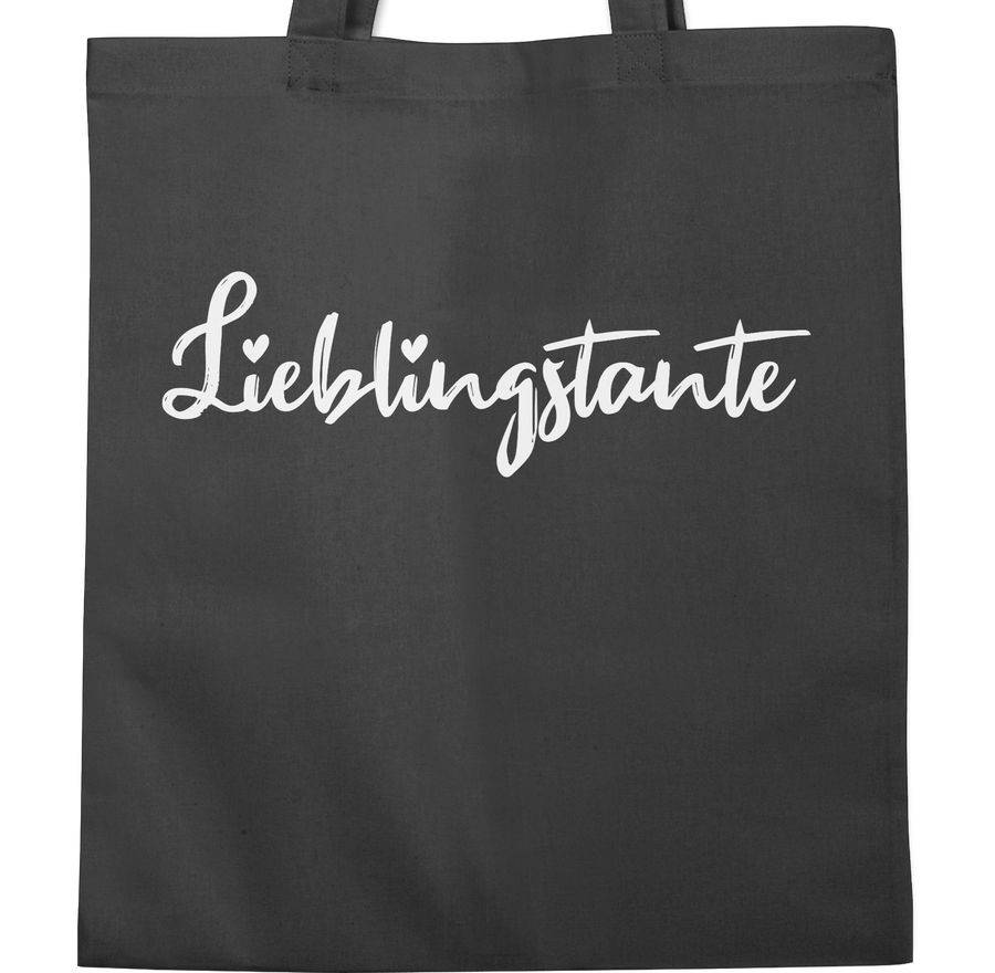 Shirtracer Lieblingstante Schriftzug Weiß: Tshirt Gym Bag Shirtracer