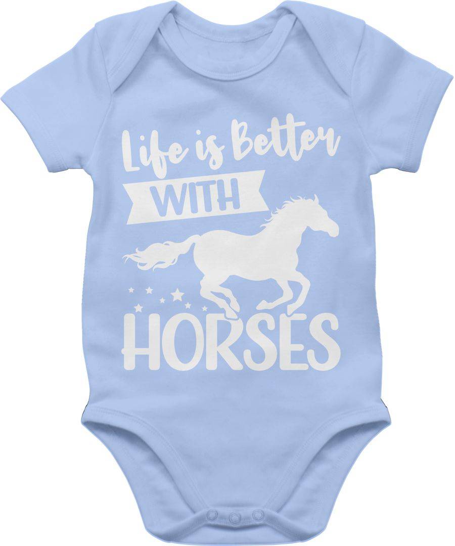 Shirtracer Life is better with horses - weiß Shirts & Mehr Shirtracer